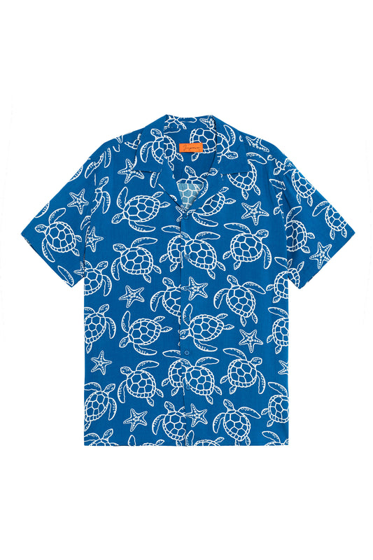 Camisa hawaiana tortugas