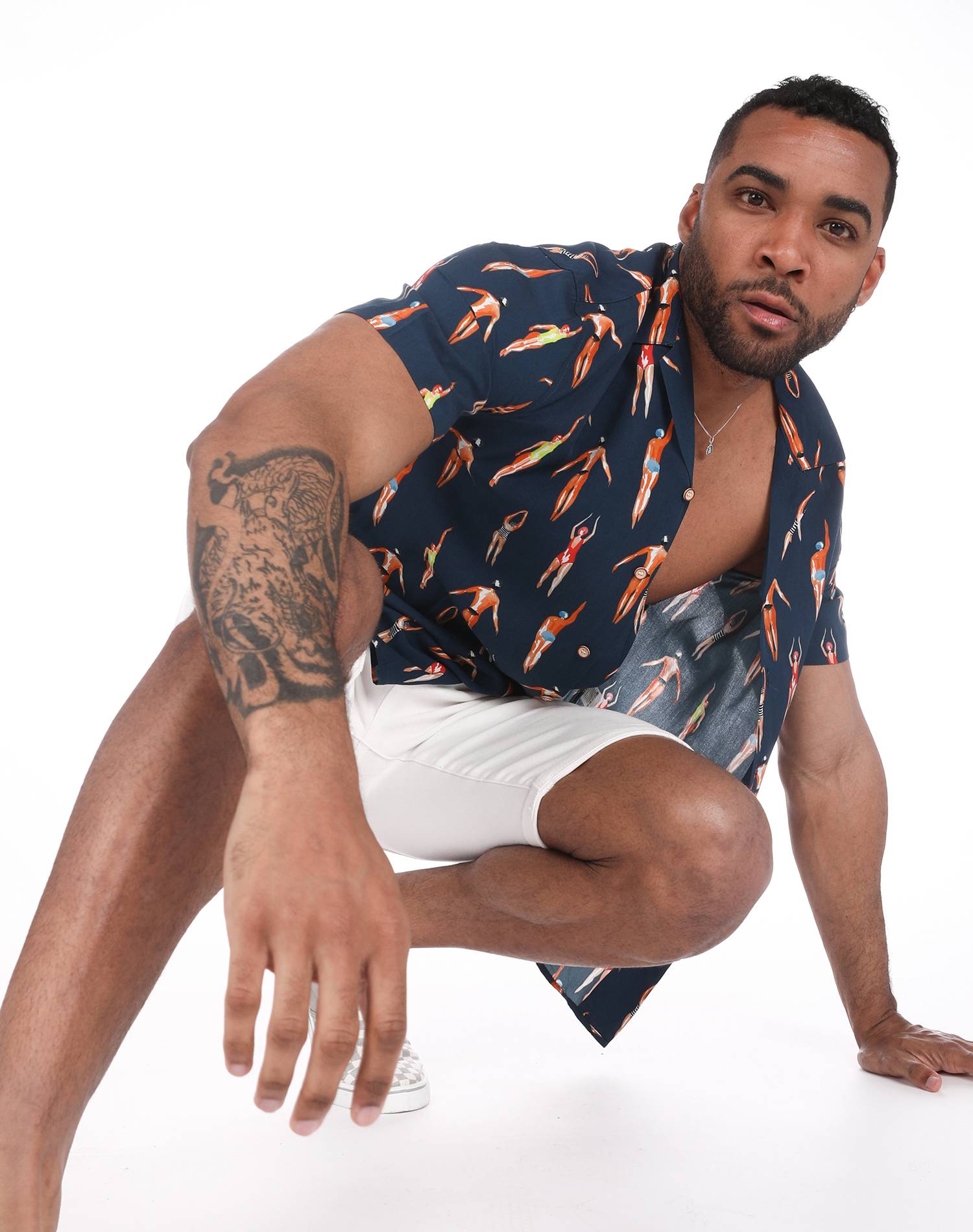 Camisa hawaiana nadadores