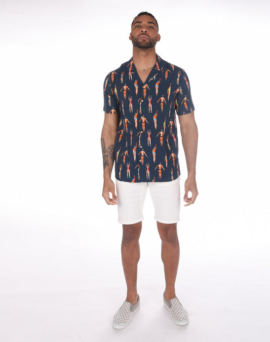 Camisa hawaiana nadadores