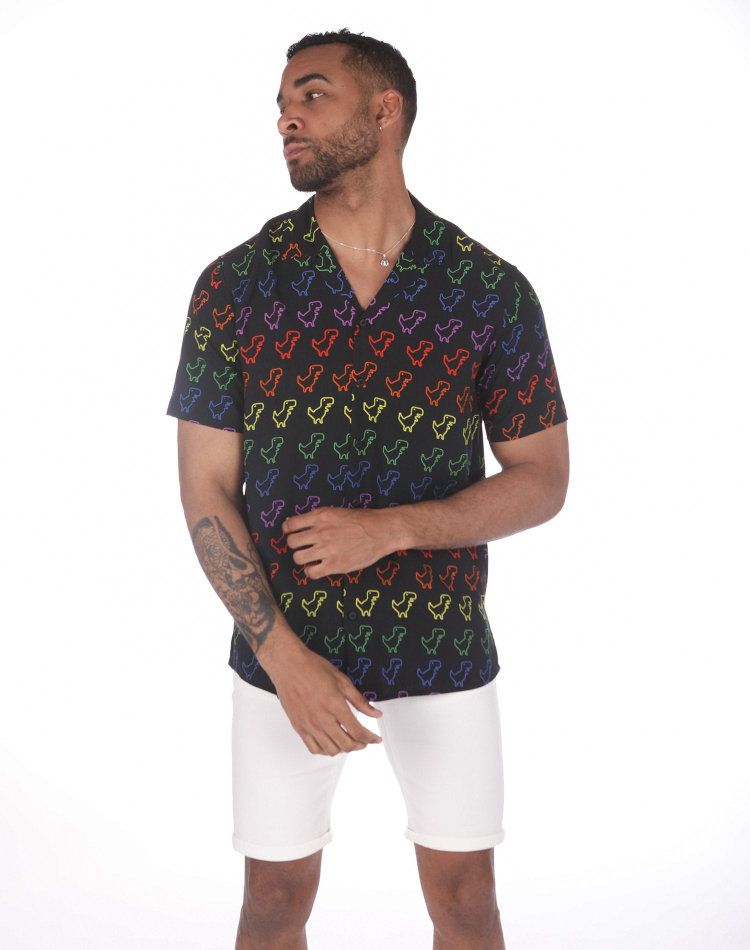 Camisa hawaiana dino