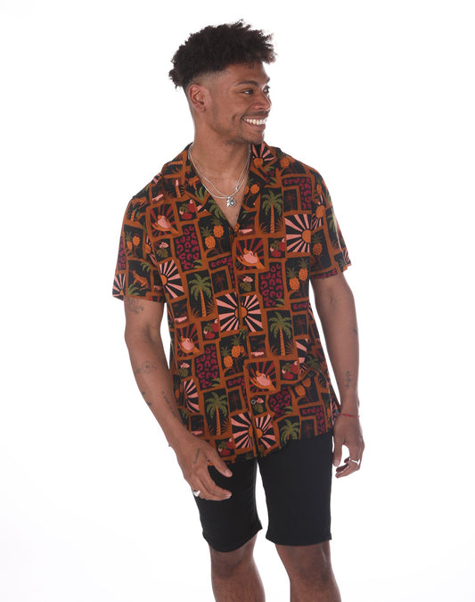 Camisa hawaiana jaguar