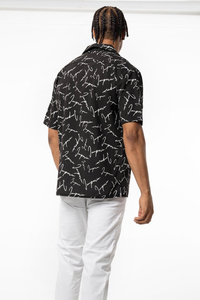 Camisa hawaiana print ImperioHawaianaNegroS