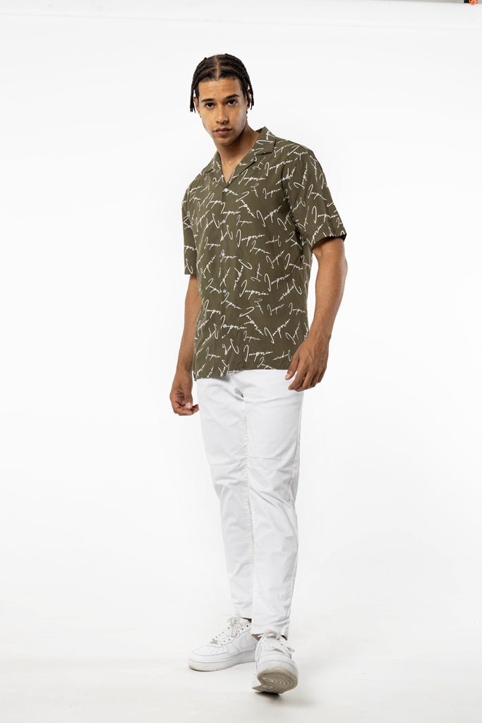 Camisa hawaiana print ImperioHawaianaRojoS